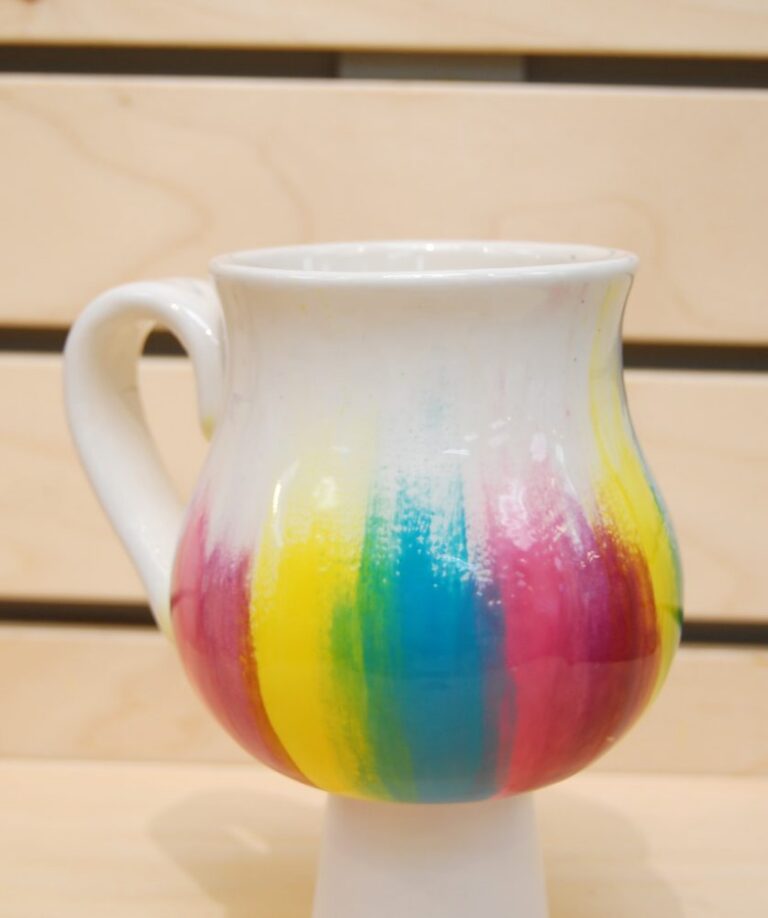 Rainbow drip mug