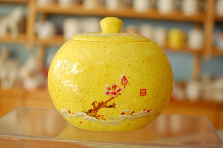 Cherry blossom jar