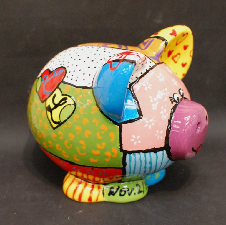 Patchwork piggy bank