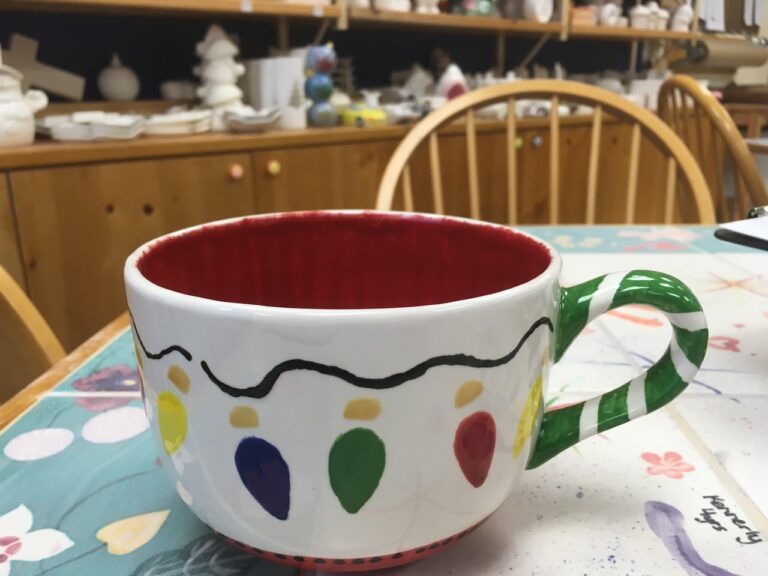 Christmas lights mug